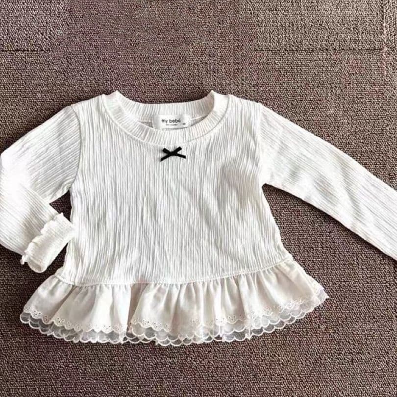 Spring and Autumn Korean Style Girls Suit Long Sleeve Lace Top Flared Pants Fashion 2026 New Casual Clothes for Children and Middle-aged Children