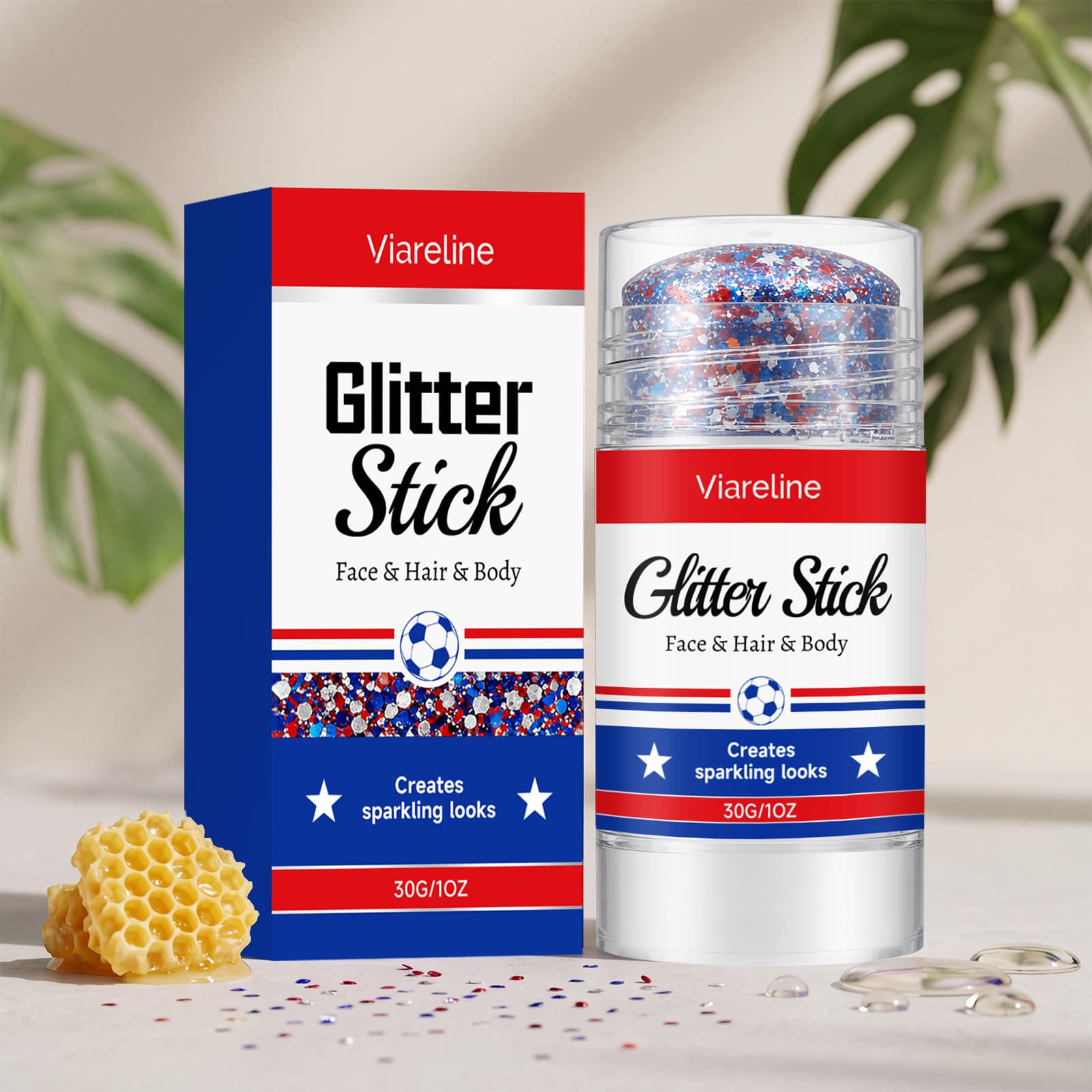 VIARELINE Shiny Makeup Stick - Create Shiny Makeup, Add Festive Atmosphere, Personalized Makeup Look