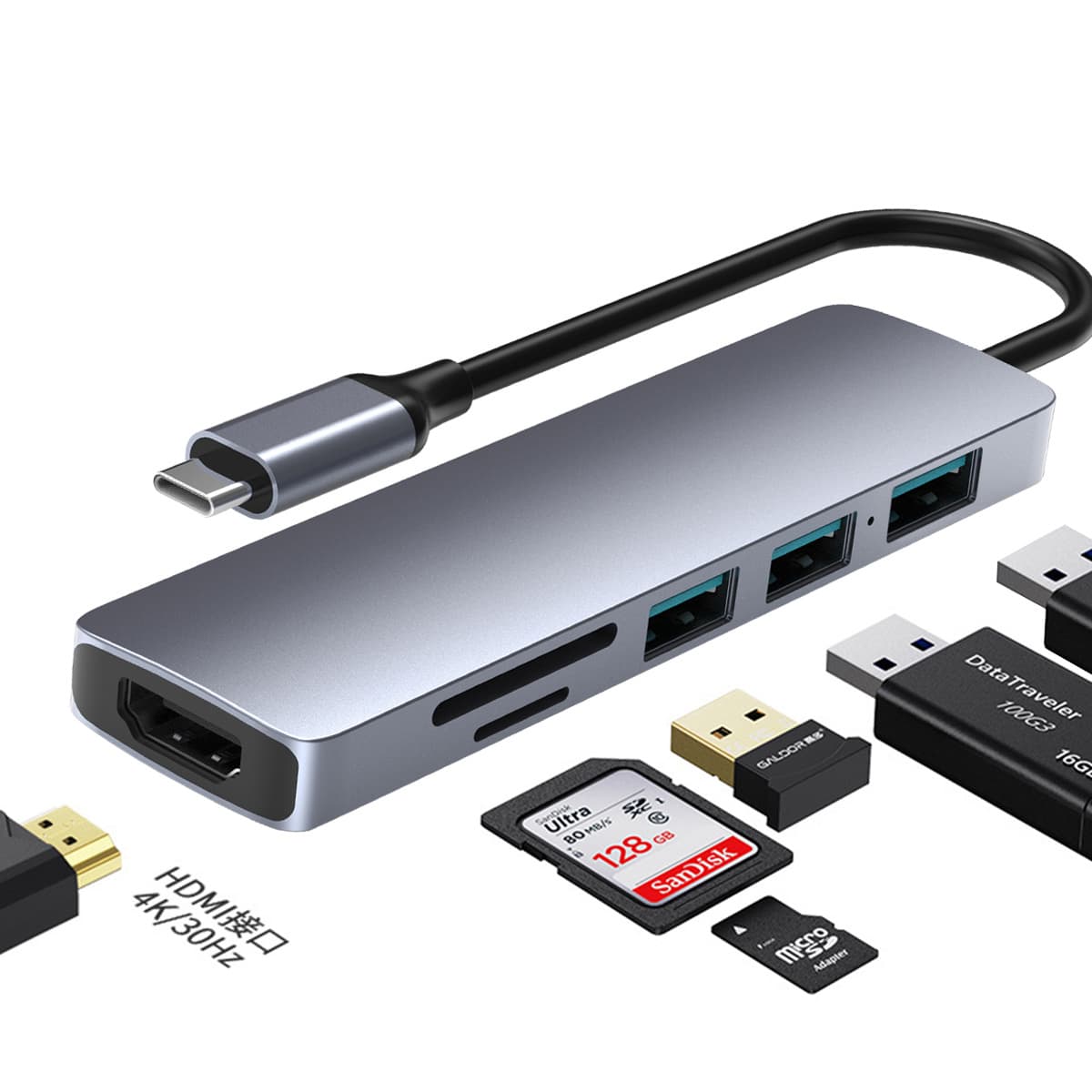 Type-C to HDMI Hub Type-C Docking Station USB-C Hub Expansion Dock