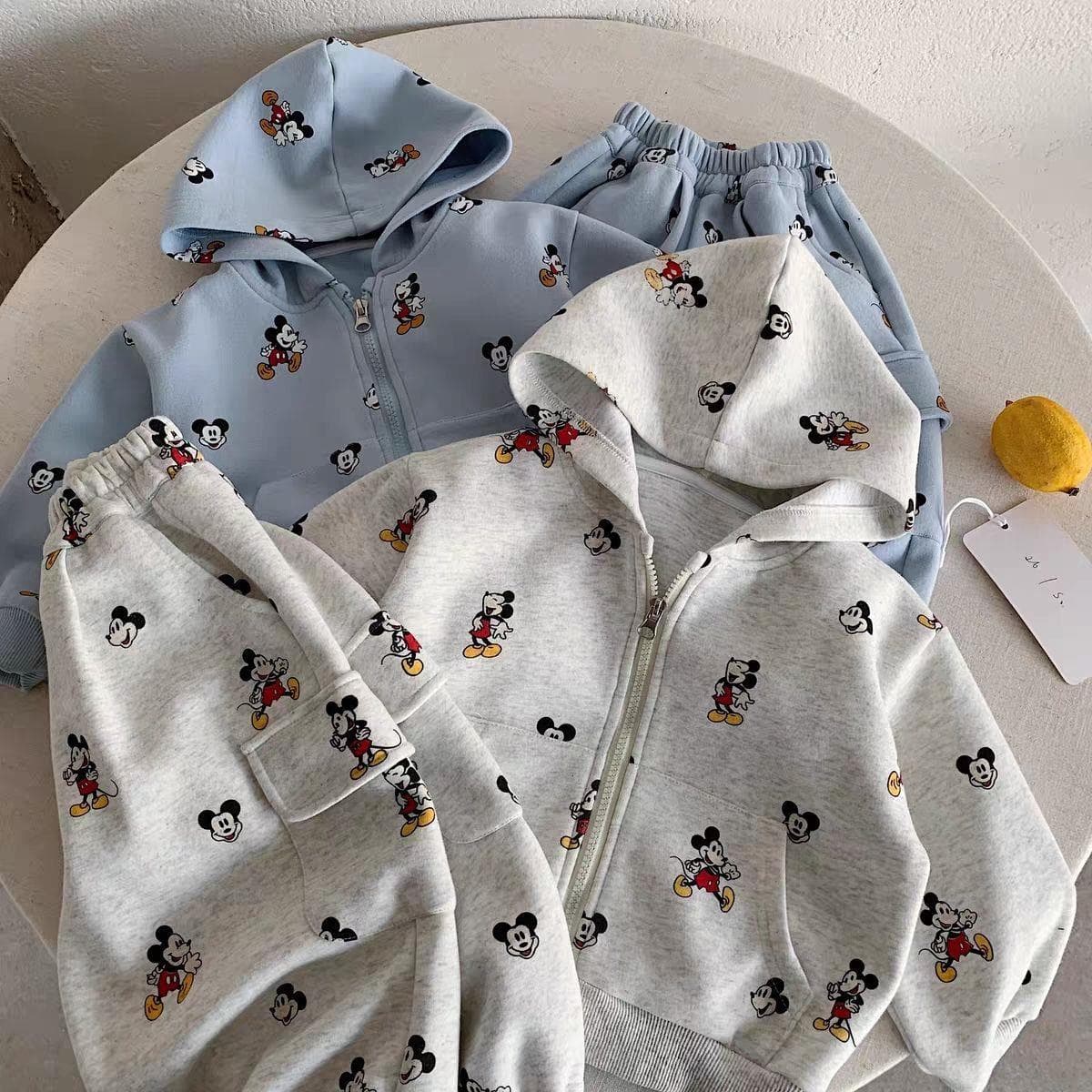 Children's sweatshirt set baby spring clothes 2026 spring handsome children full printed cartoon two-piece set spring and autumn style