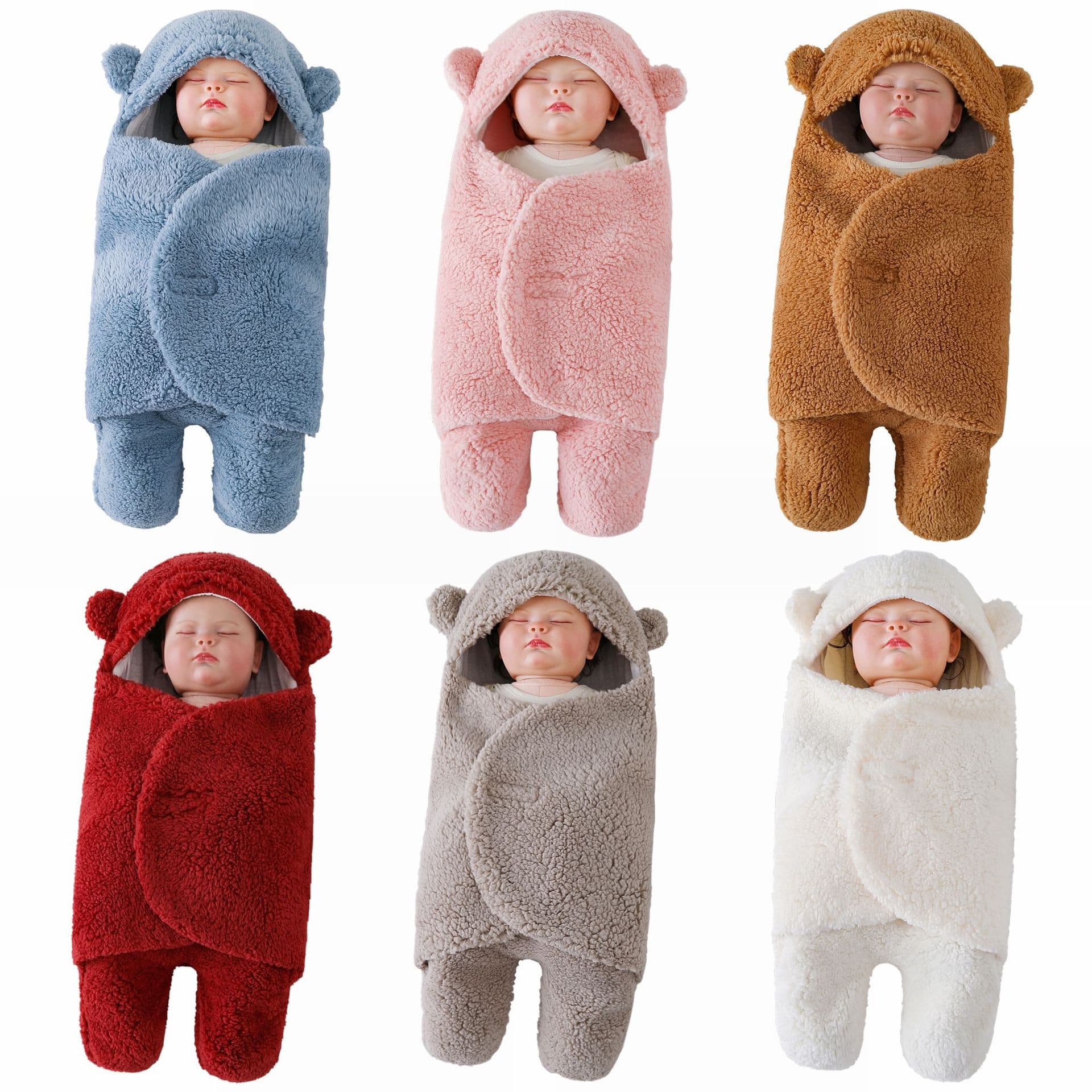 Newborn Baby Sleeping Bag Wrap Prevent Startle Swaddle Delivery Room Baby Wrap Initial Baby Supplies Polyester Fiber Spring Autumn Winter