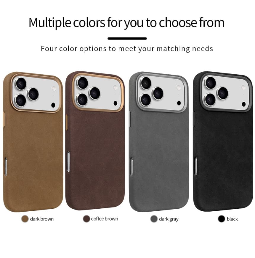 Suede-like Magnetic Phone Case Compatible with iPhone 16, iPhone 15 Pro, iPhone 17, Simple Design for 14, Low-Key for 13