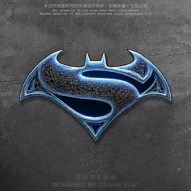 Car Sticker Batman LOGO Personalized Creative Car Sticker Laptop Luggage Body Glass Decorative Sticker