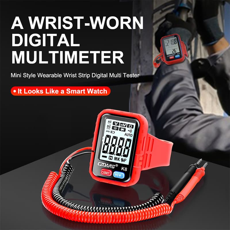 CZDANG new smart digital display electrician portable rechargeable multimeter for high-altitude maintenance K8 wristband multimeter