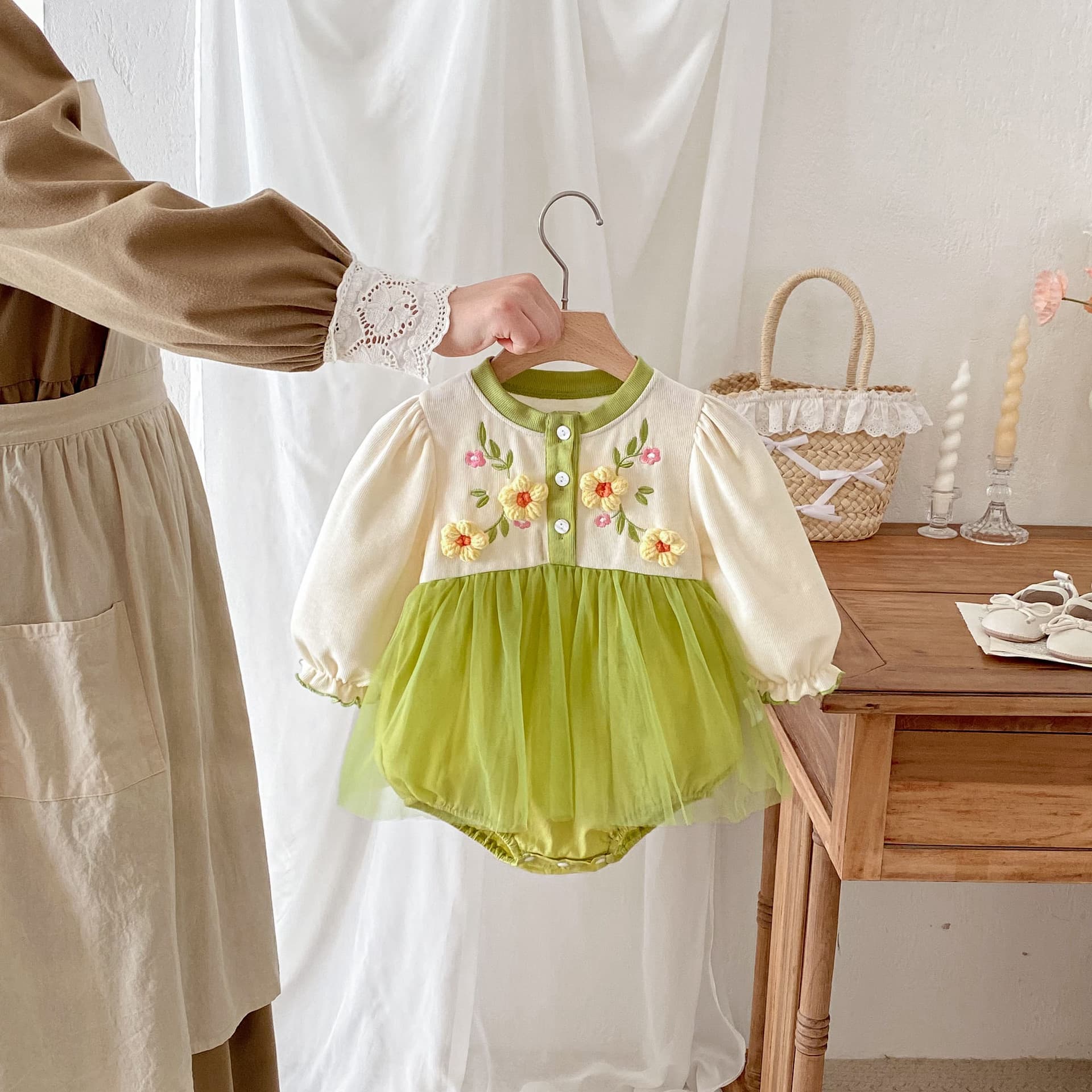 2026 baby clothes autumn baby girl onesie princess skirt full month one year old dress newborn baby bag