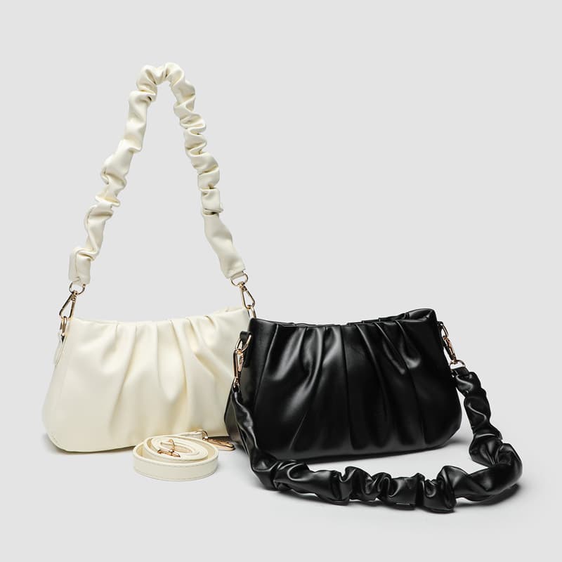 Cross-Border Trade Niche Design Pillow Bag Women's Bag High-End Cloud Bag Pleated Underarm Bag Shoulder Crossbody Bag