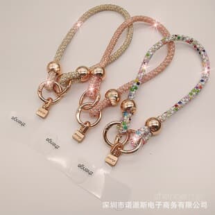 Crystal Diamond Phone Lanyard New High-End Feel Bracelet Wrist Exquisite Short Anti-Loss Anti-Theft Phone Case Durable