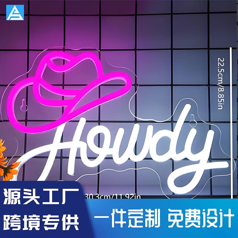 Factory specializes in cross-border LED neon sign production, luminous advertising lights, hat decoration lights, atmosphere lights, acrylic