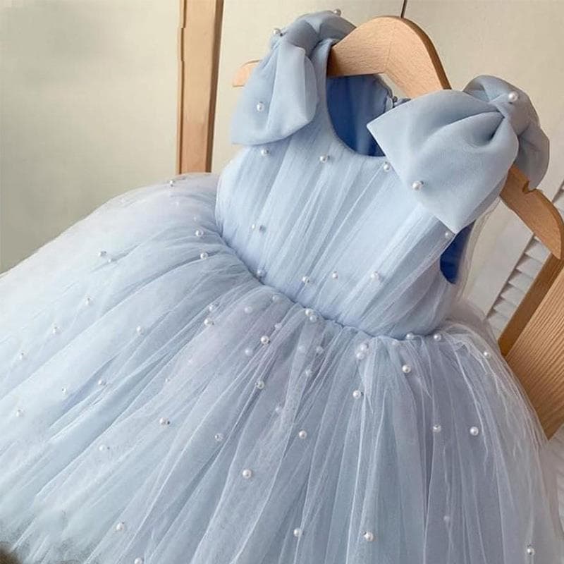 Girl's First Birthday Dress Violin Piano Host Performance Outfit Children's Birthday Party Wedding Dress Princess Gown