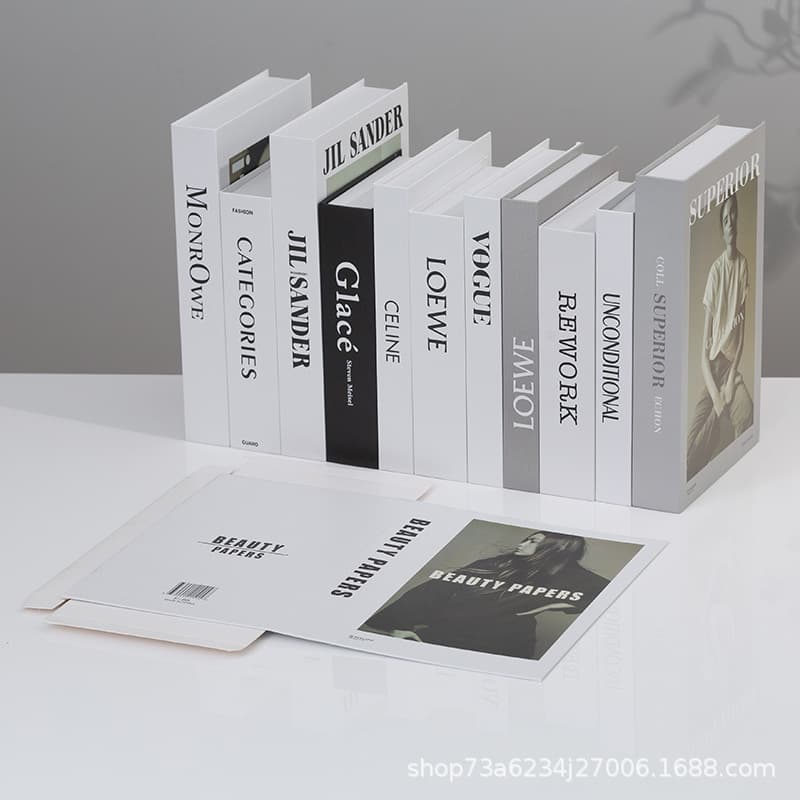 Cross-border folding fake book, Instagram style lifestyle magazine, decorative book, creative modern minimalist English simulation book mold wholesale
