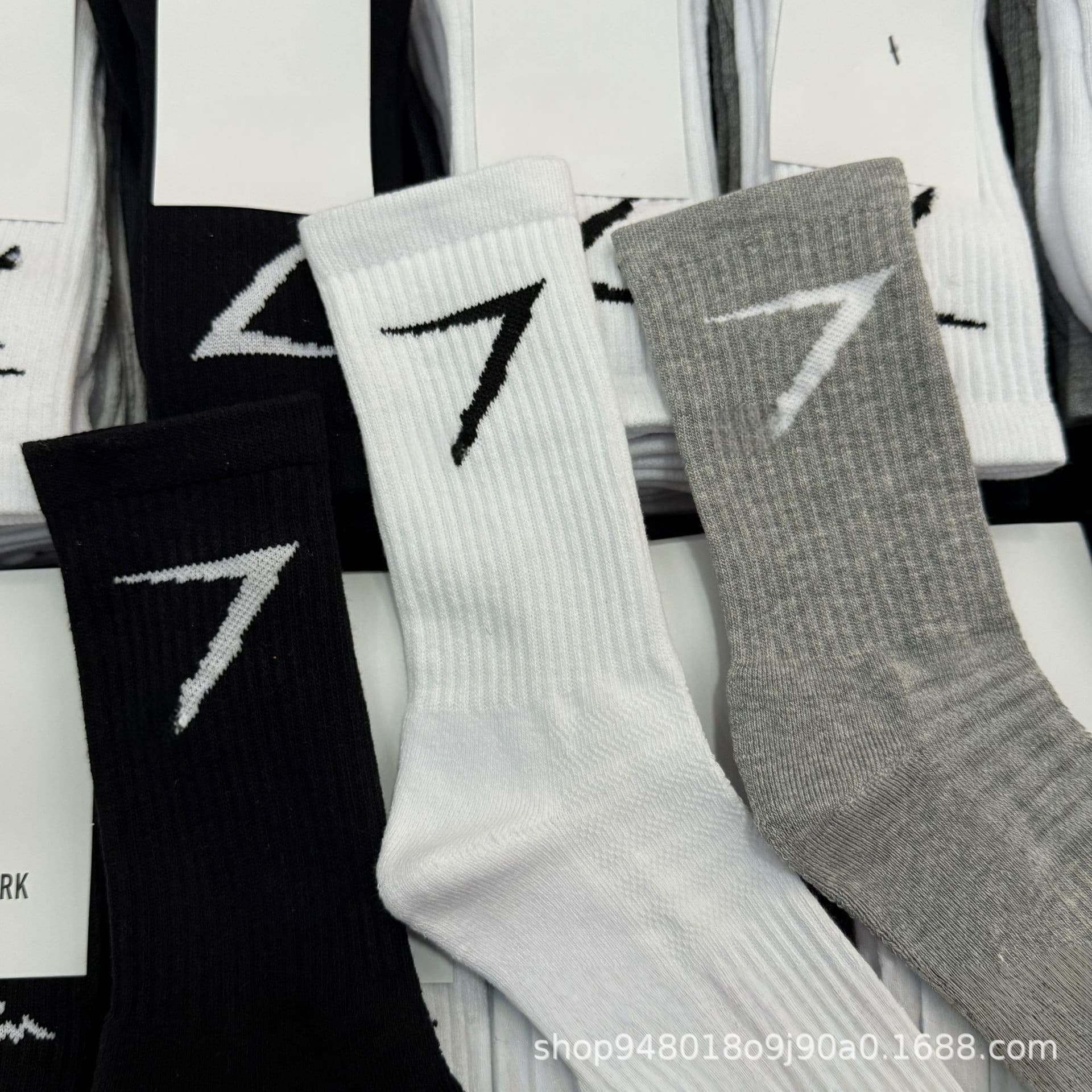 Cross-border Trade Shark Same Style Muscle Cotton Socks GYM Socks Yoga Fitness Running Towel Socks Long