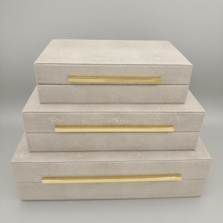 New Chinese Style Sample Room Decorative Box, Soft Decorative Home Entryway Storage Box, Wardrobe Leather Jewelry Box