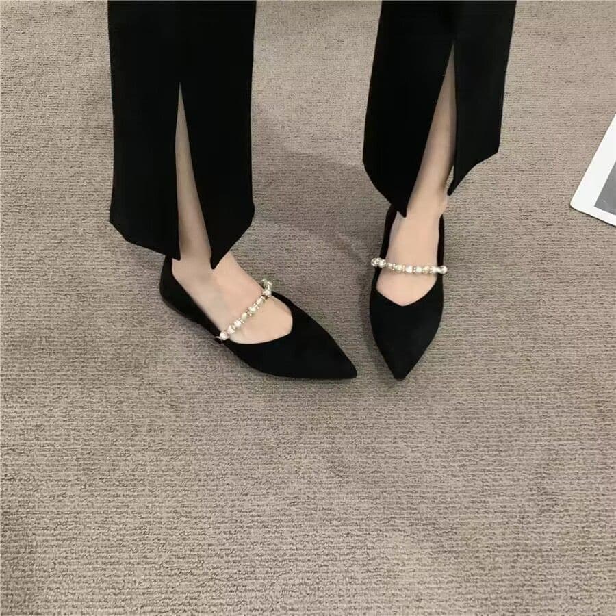 Evening Breeze Dress Matching Korean Style Women's Shoes Low Heel Flats 2024 Autumn New French Chanel Style Casual Shoes Fashionable