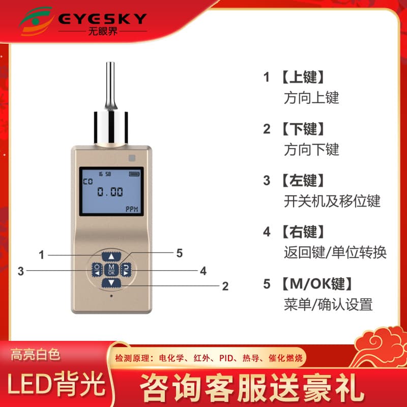 Wuyanjie Hydrogen Sulfide Toxic Gas Detector Chemical Smelting Gas Detector