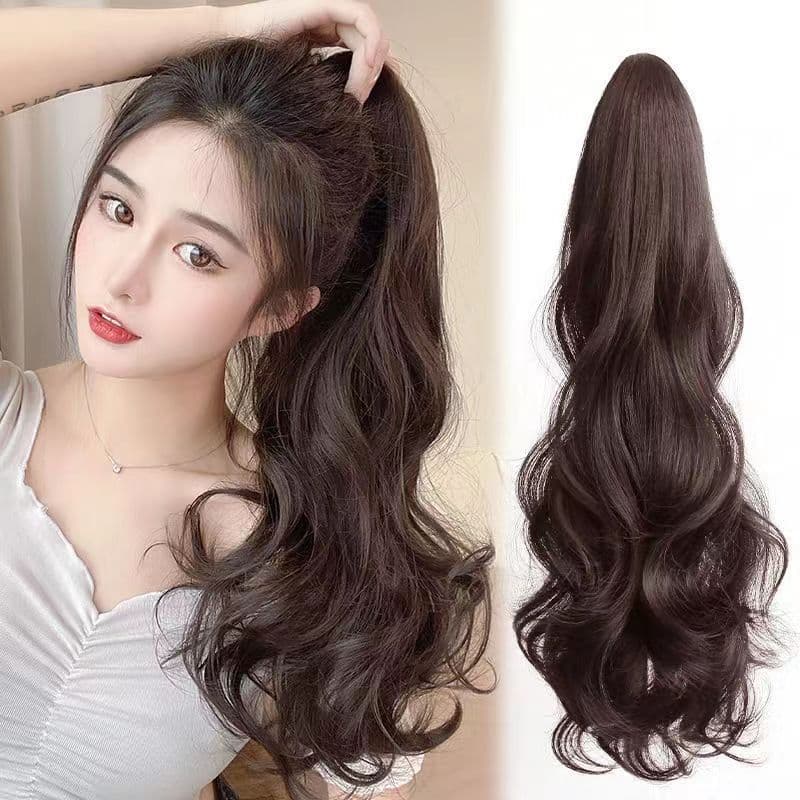 Women's Ponytail Hair Extension Wrap-around Style Long Ponytail Braidable Fashion Boxing Braid Natural Realistic Ponytail