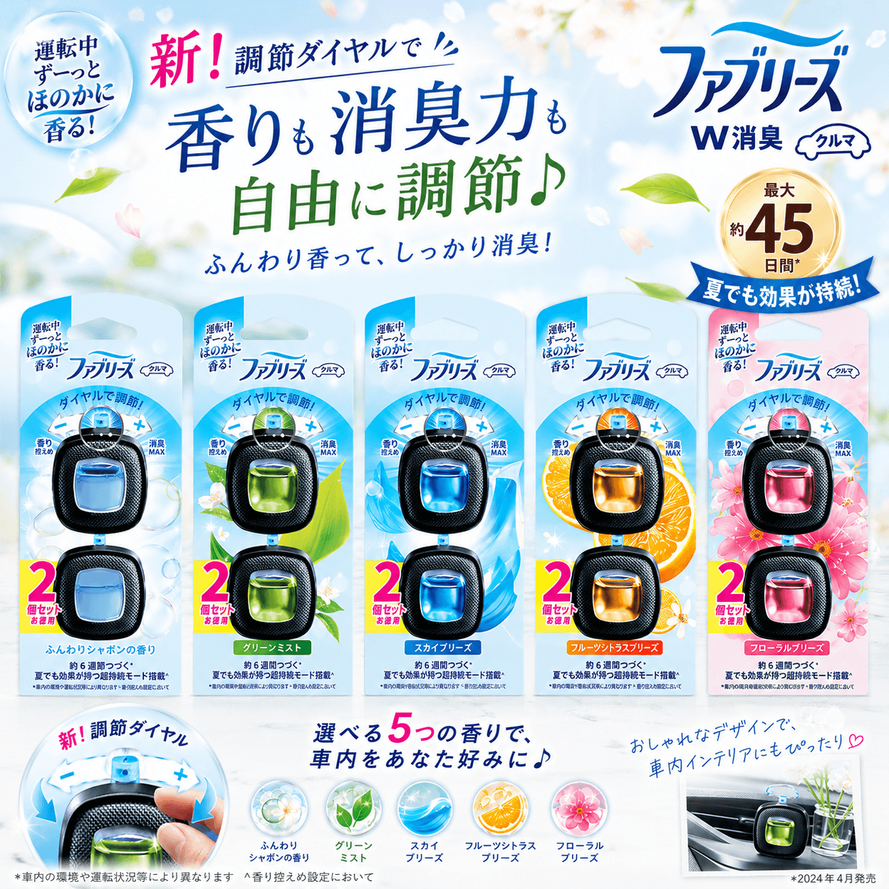 New High-End Car Fragrance for Air Conditioning Vents, Long-Lasting Scent, Light Fragrance, Deodorizing and Purifying