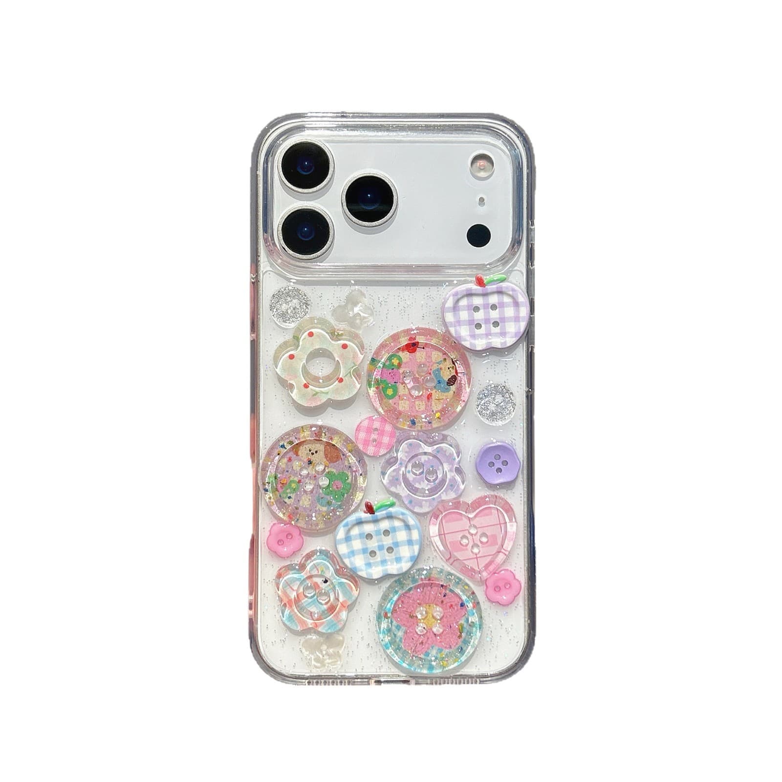 3D Plaid Button Case for iPhone 17, iPhone 16 Pro Max, Drop Protection, iPhone 15 Pro, New Style, iPhone 14/13