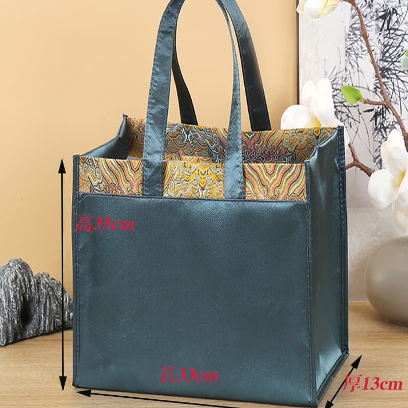 High-end luxurious silk bags for clothing, business, and general gifts, including tea leaf and tea cake pouches.