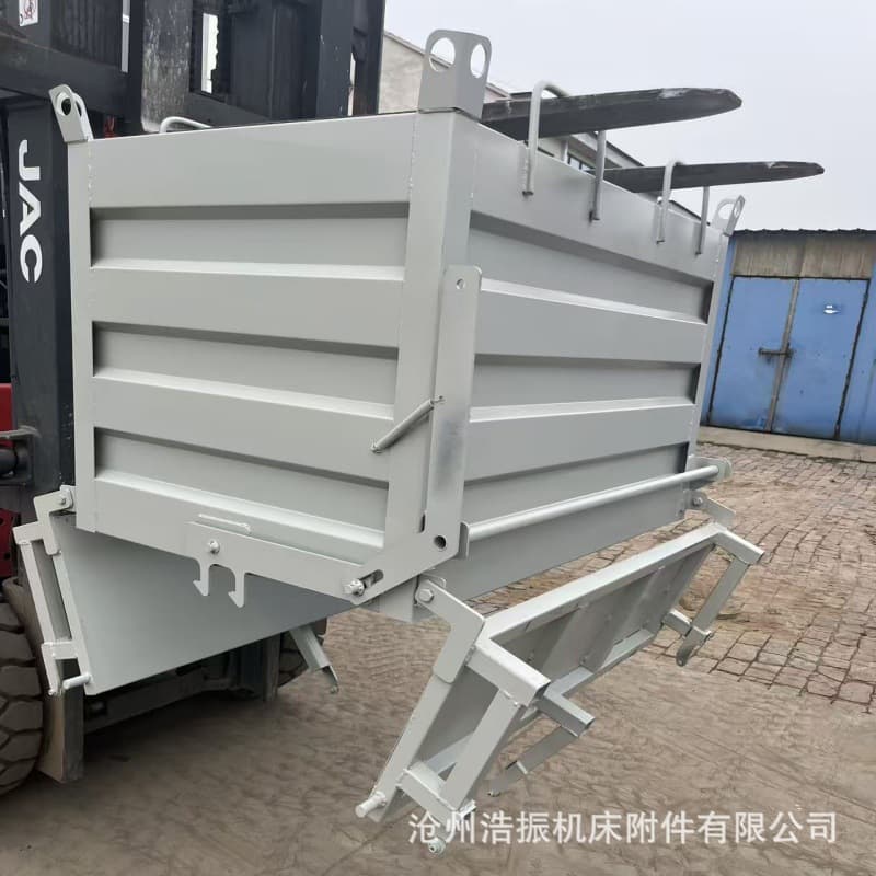 Self-Dumping Metal Material Box Heavy-Duty Thickened Industrial Iron Scrap Waste Box Forklift Bottom Opening Discharge Turnover Box