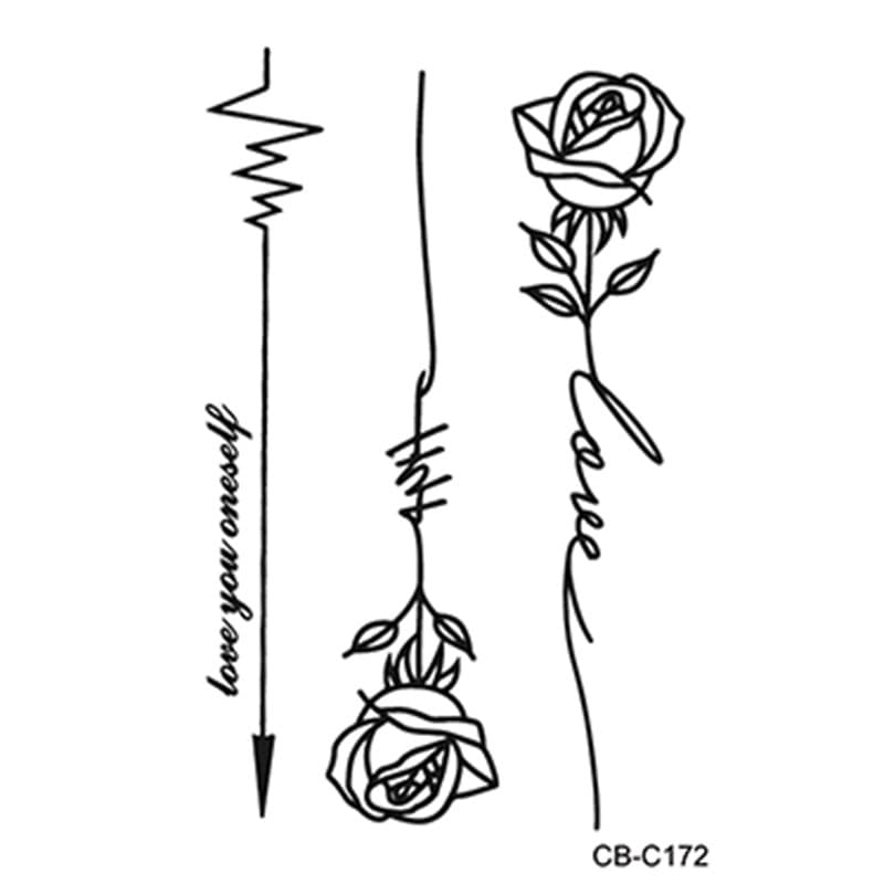 Herbal Tattoo Sticker Juice Semi-Permanent High-Quality Waterproof Tattoo Sticker Ins Style Party Festival Tattoo Sticker Wholesale
