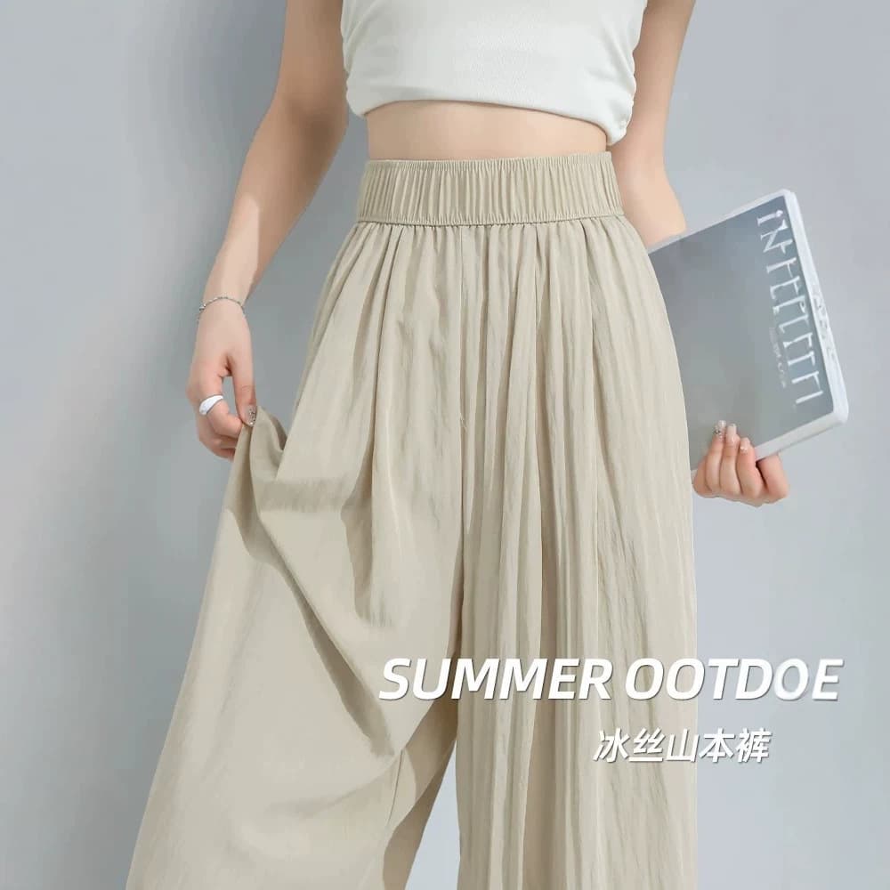 Summer New Style Yamamoto 2026 Lazy Style Versatile Commuter Casual Pants for Women, Straight-Leg Pants, Slimming, Thin, Elegant Women's Pants