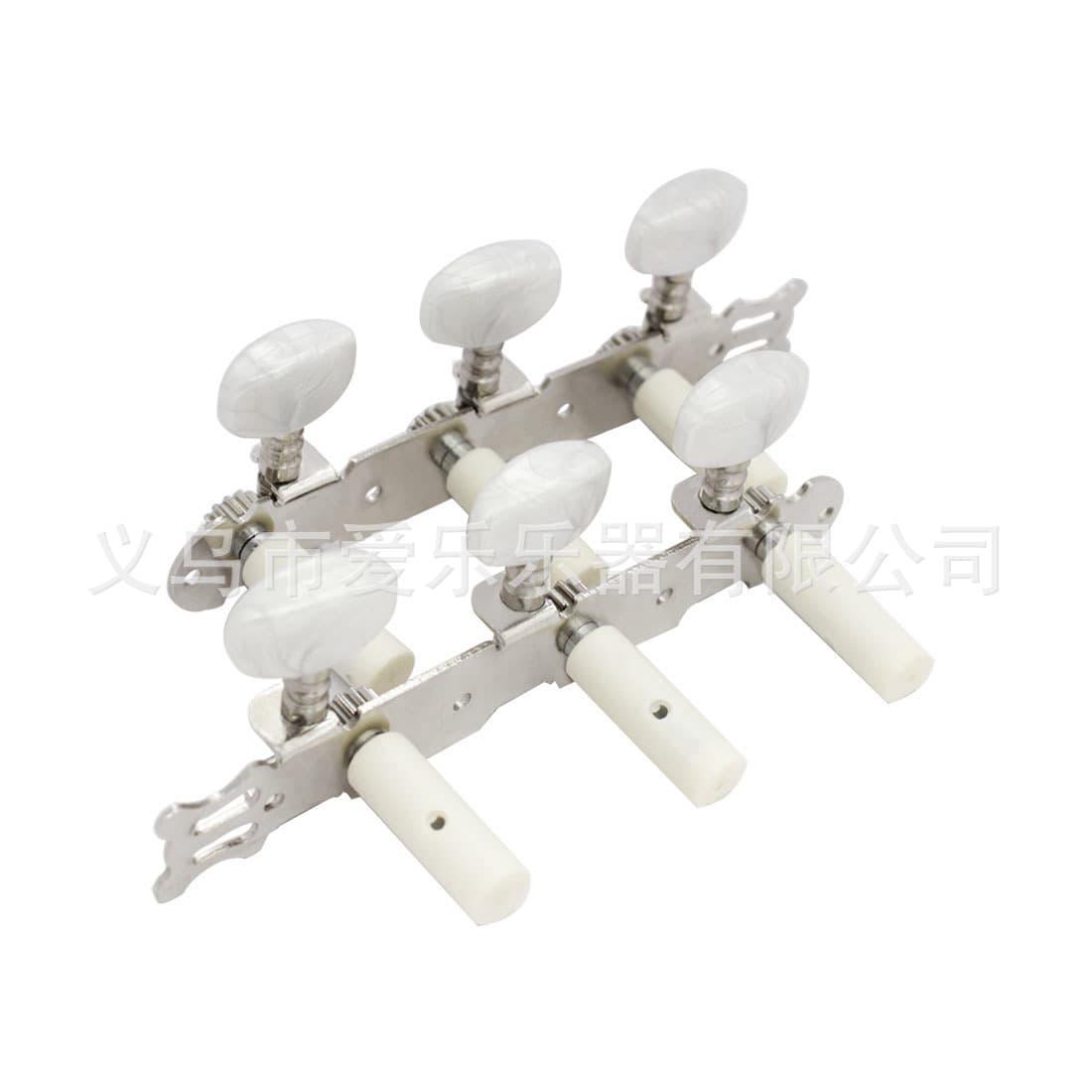 Y-04 Classical Guitar Tuning Pegs Set of 3 Silver Celluloid Oval Knobs Acoustic Guitar Tuning Keys Guitar Parts