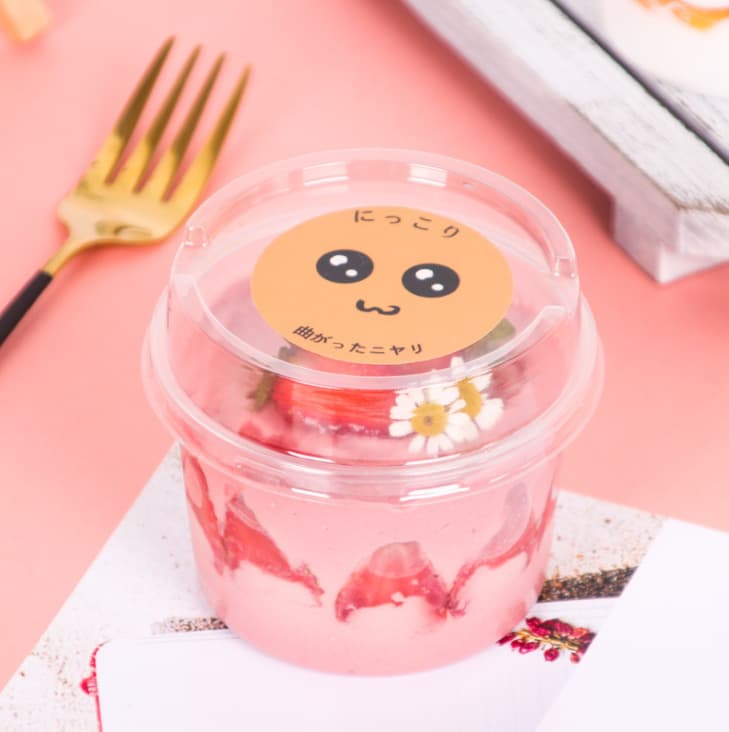 Disposable pudding cup with lid, double-skinned milk special cup, jelly dessert bowl, yogurt cup, coconut packaging box, mousse