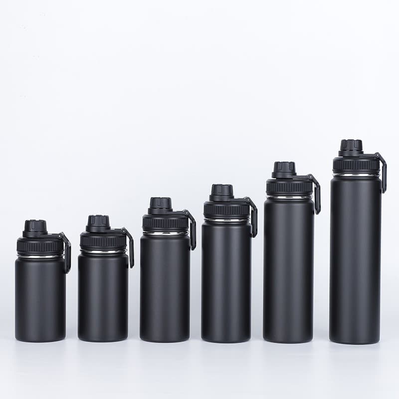 Cross-border 304 Stainless Steel Insulated Double-layer Vacuum Space Bottle Outdoor Sports Travel Bottle with Handle Mountaineering Bottle Wholesale