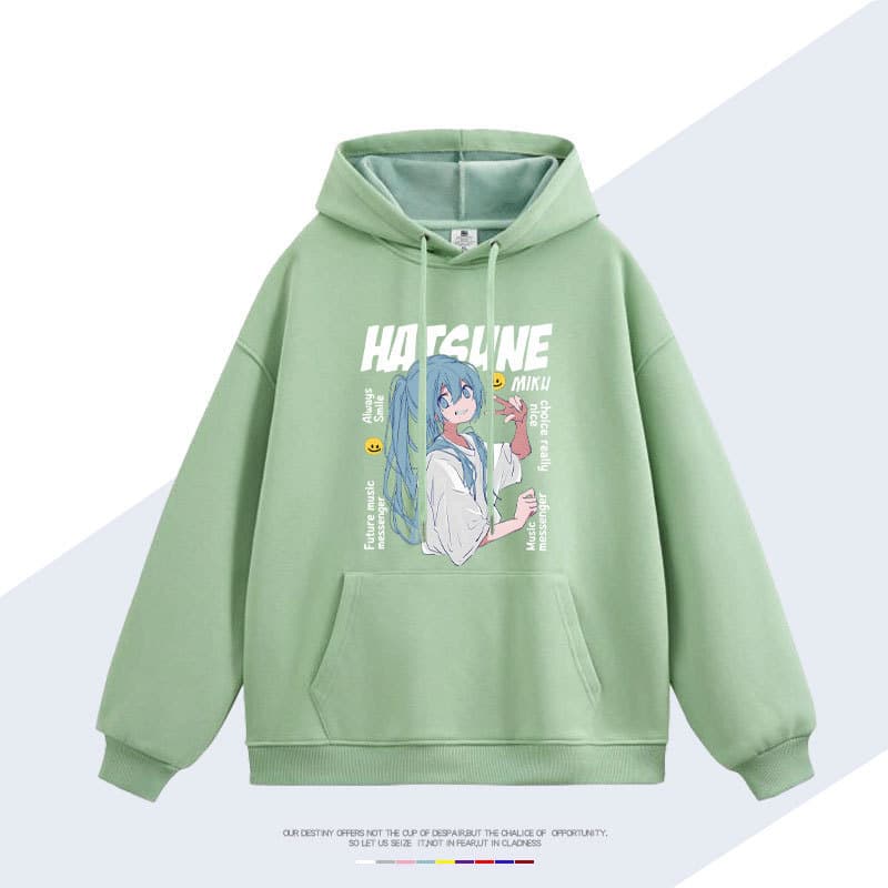 Hatsune Miku MIKU Collaboration Hoodie Unisex Student Anime Peripheral Loose Fit Trendy Cross-border Export