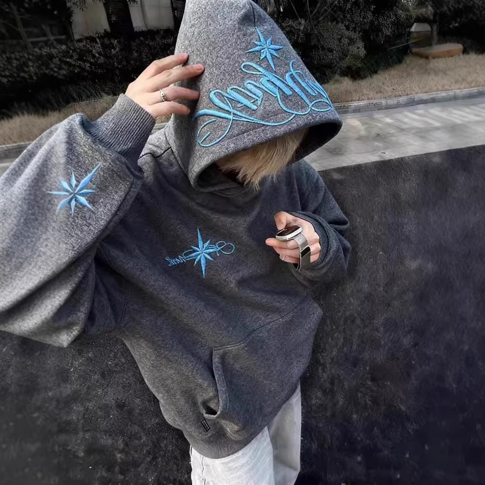 New Autumn/Winter Japanese Hooded Fleece Sweatshirt for Men, Trendy Brand Premium 2026 Embroidered Top Versatile Jacket