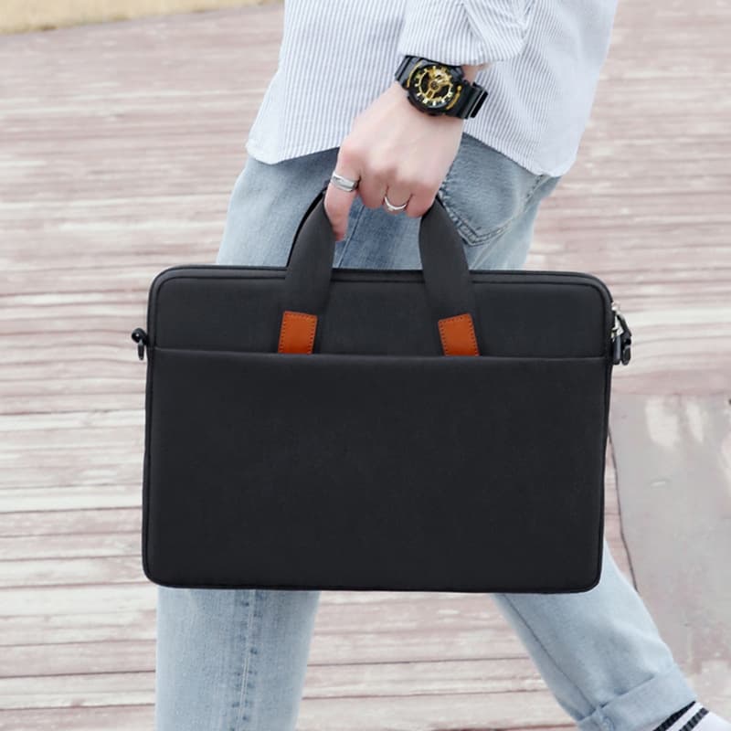 New trendy notebook, ultra-thin fashion laptop bag, simple large-capacity document bag, shoulder cross-body official document