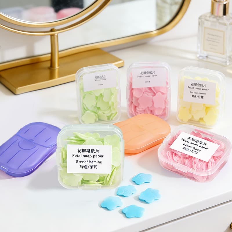 Disposable Soap Sheets Boxed Paper Soap Portable Hand Washing Sheets Mini Soap Flakes Soap Paper