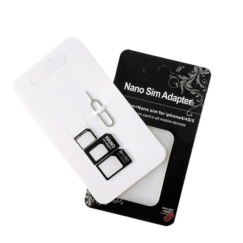SIM Card Tray Adapter with Ejector Pin Universal Phone Card Holder Gift Travel Set