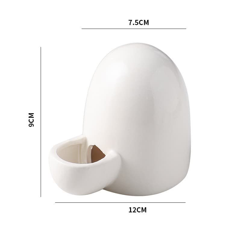 Luding Chicken Feeder, Quail Chick Feeder, Peach-faced Lovebird Trough, Water Bottle, Food Bowl, Ceramic Waterer for Birds