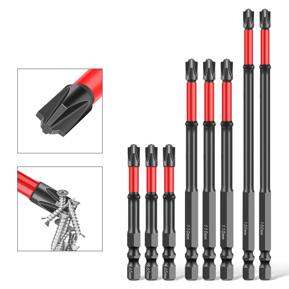 Electrician Professional Screwdriver Bits Set, Cross Slot, Strong Magnetic, Anti-Slip, for Socket, Air Switch, Panel, Tool Kit