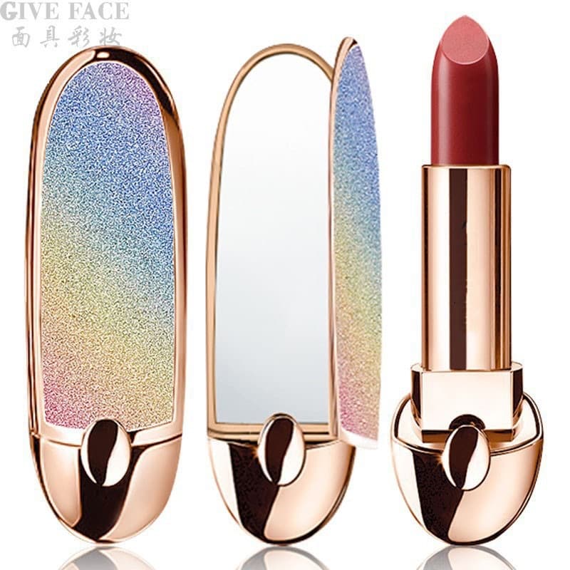 Custom Mirror Flip Lipstick OEM Natural Non-Stick Non-Fading Lipstick ODM Private Label Wholesale