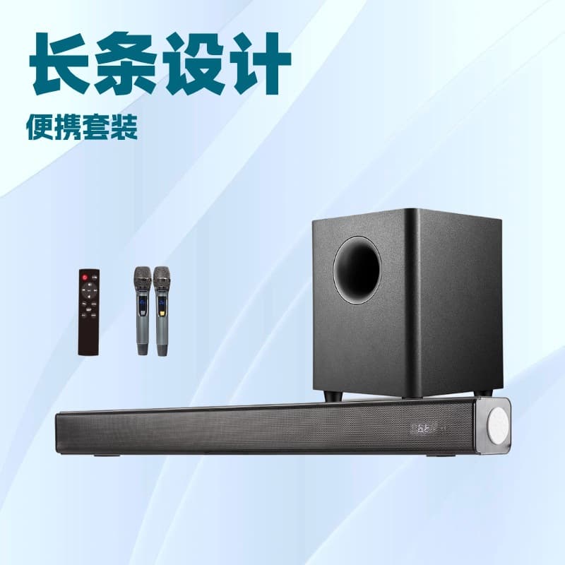 Cross-border Home TV Audio Living Room Soundbar Dual Microphone Bluetooth Speaker All-in-One Smart Wireless Bar