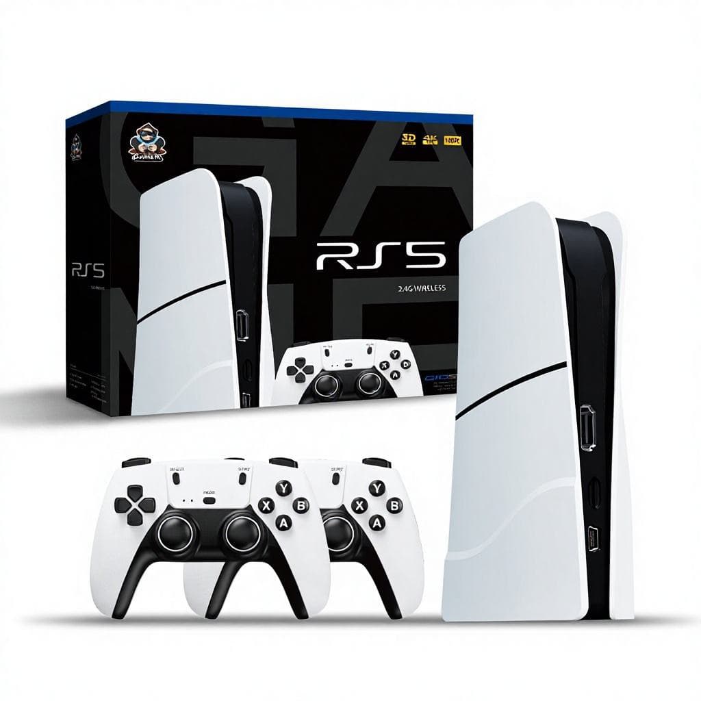 New RS5 Home TV Game Console, Playable God of War Arcade 3D Games, 5G Android Full Network, HD HDMI