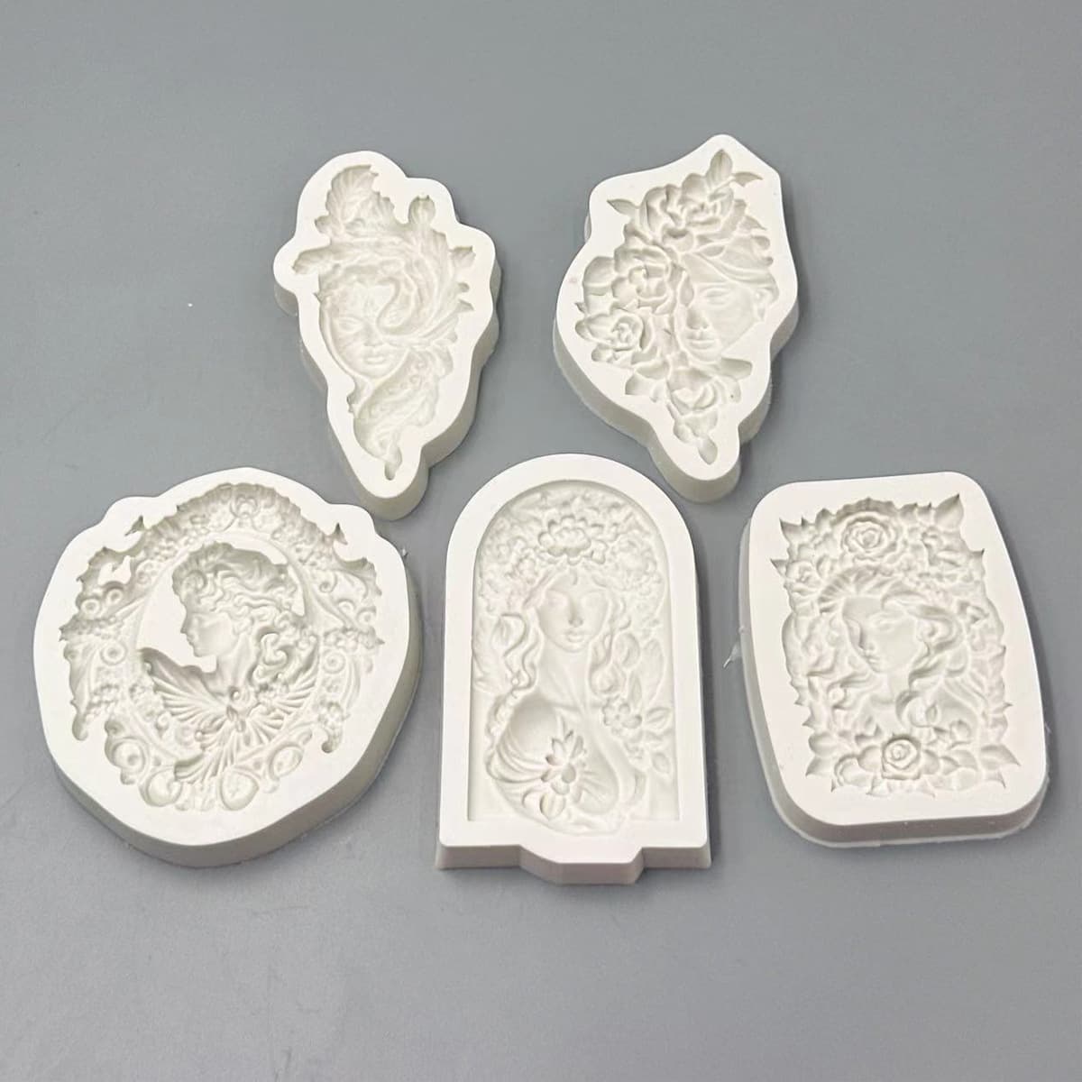 Women Like Flowers Silicone Mold for Cake Candy Clay Fondant Mold Chocolate Party Baking Wedding Cupcake