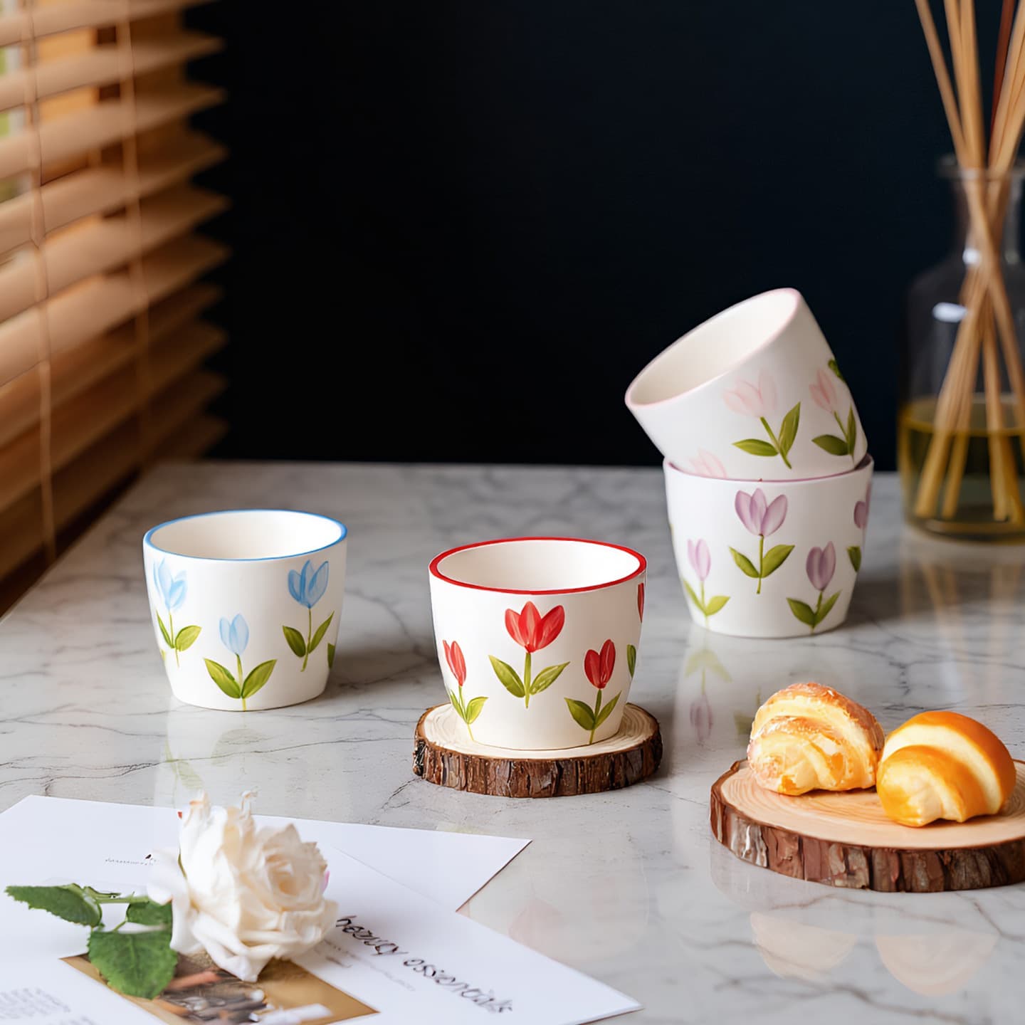 Ceramic Hand-Held Coffee Cup, Retro Exquisite Latte Art Cup, Master Cup, High Aesthetic Value Latte Art Cup, Dessert Breakfast Cup