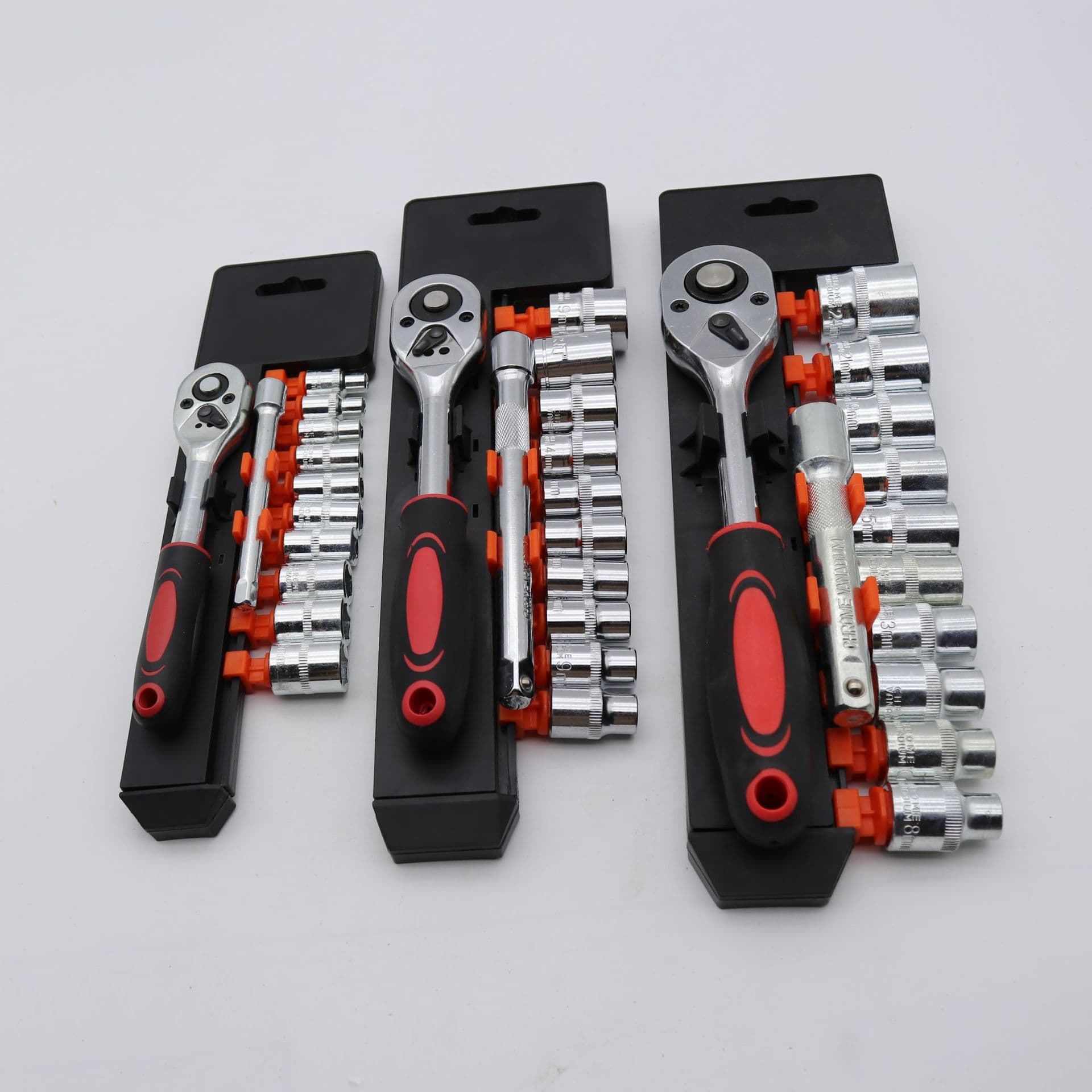 12PC Ratchet Wrench Set, 1/4" Metric Automotive Wrench, Socket Set, Small, Medium, 1/2" Large Drive, Cross-Border