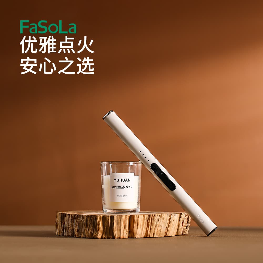 FaSoLa Aromatherapy Candle Lighter Long Handle Incense Lighter Windproof Dedicated Gas Stove Electronic Pulse Lighter