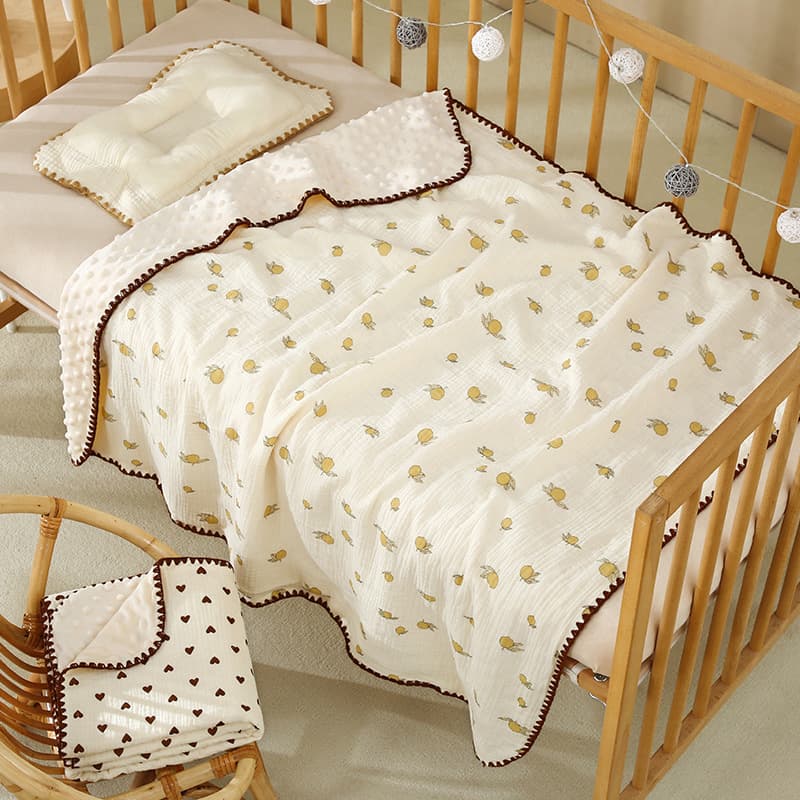 Spring/Summer Gauze Dot Blanket, Class A Cotton Baby Swaddle & Kindergarten Cover
