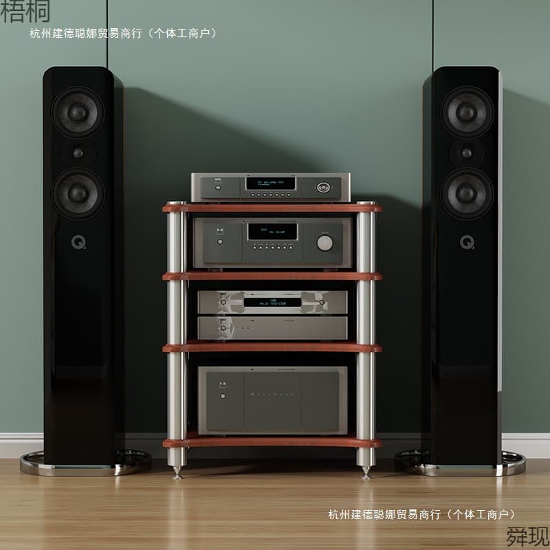 HiFi audio cabinet, amplifier cabinet, speaker rack, speaker stand with vibration damping feet, amplifier rack, equipment cabinet