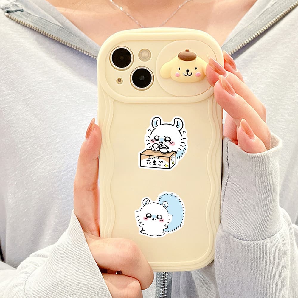 108Pcs Cute Chiikawa Flying Squirrel Stickers Cartoon Hot-Selling Phone Case iPad Decals Waterproof