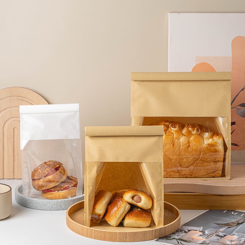 450g toast bread packaging bag, sliced toast mochi croissant packaging bag, wire self-closing bag