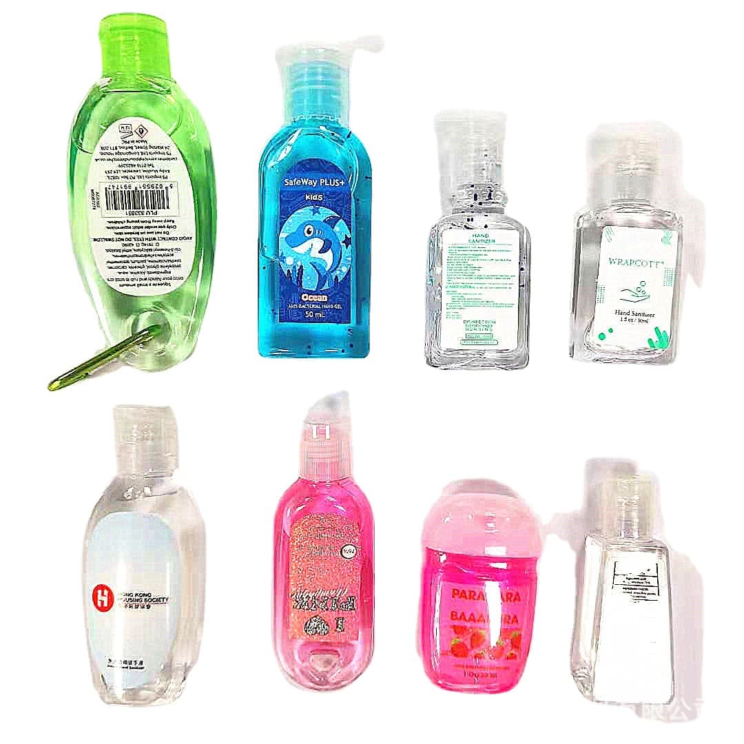 25ML, 30ML, 50ML Octagonal Bottle with Hook, Waterless Hand Sanitizer, Portable Waterless Hand Wash for Travel Rubbing