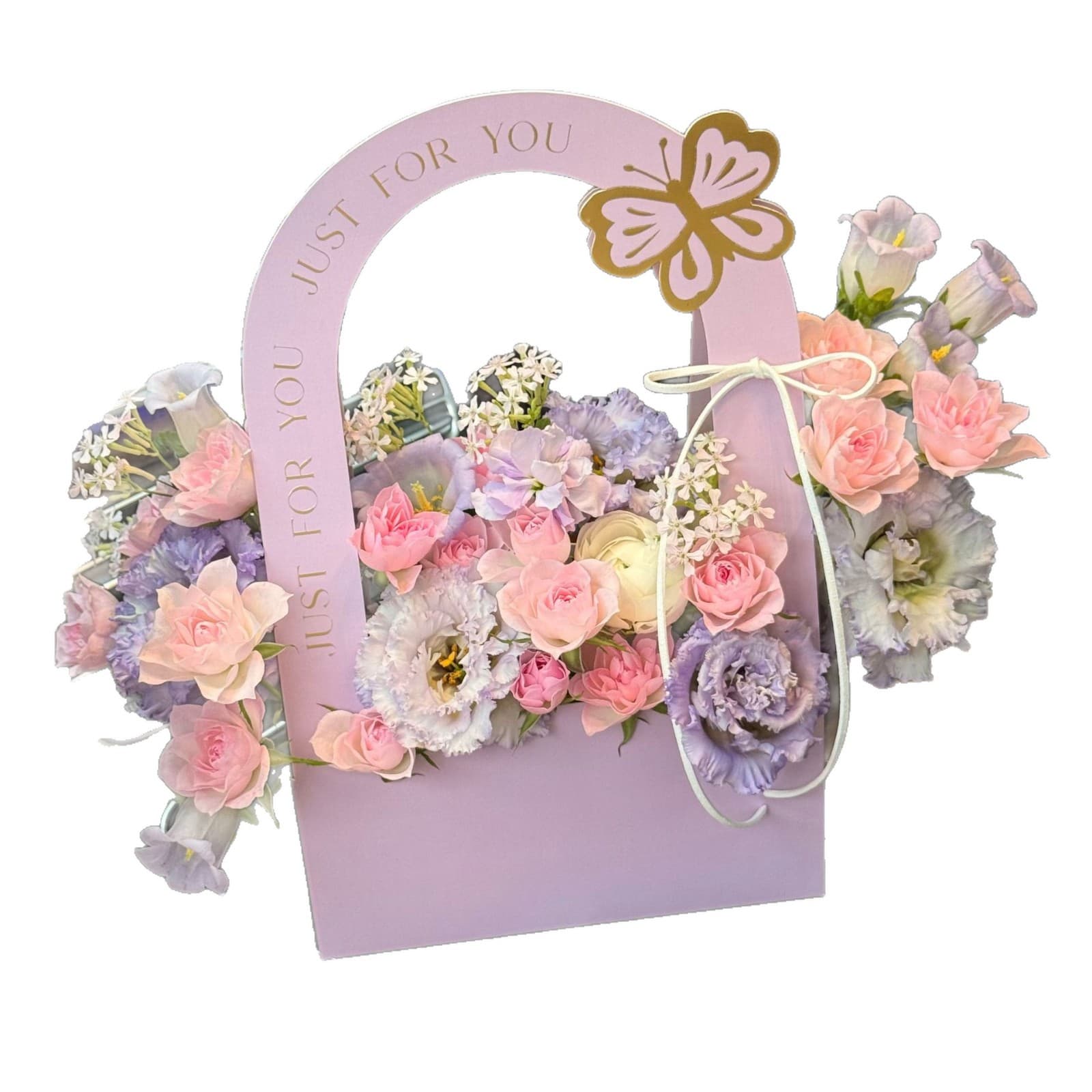 Fresh Flower Tote Bag Flower Packaging Box Teacher's Day Flower Arrangement Box Handheld Flower Box Cross-border Supply Floral Packaging Materials