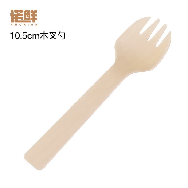 Disposable Biodegradable Wooden Knife Fork Spoon Set Wooden Spoon Fork Knife Cutlery for Western Dessert Fruit Fork Bamboo