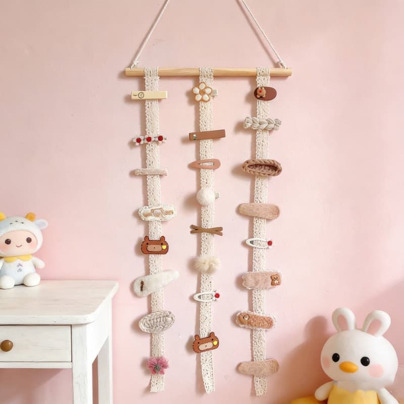 2026 new Nordic ins style hairpin hairband organization and storage handmade diy accessories bag bedroom living room decorations
